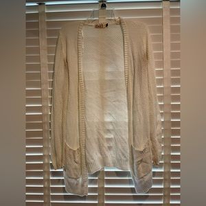 SO White Cardigan Sweater. Size M